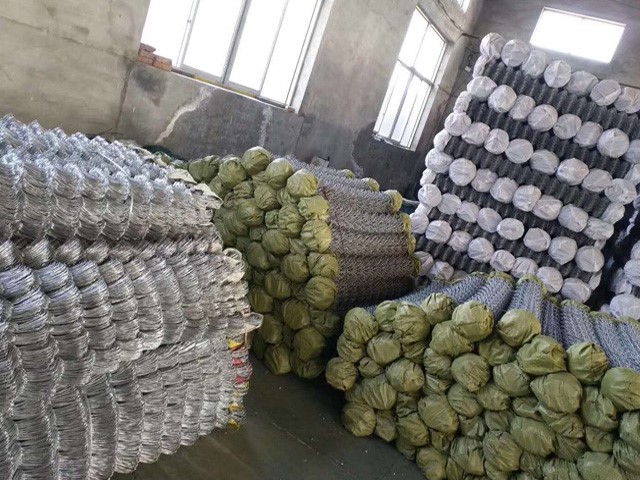 Galvanized chain link fence